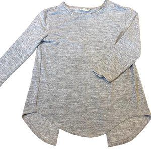 Super cute and soft RD Style S/P/P knit open back sweater in heather gray EUC